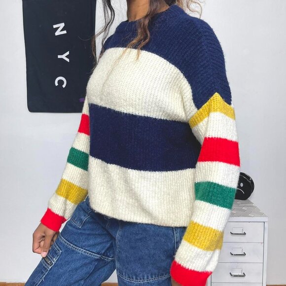 Truly Madly Deeply Multi-coloured striped knit sweater - Picture 2 of 8